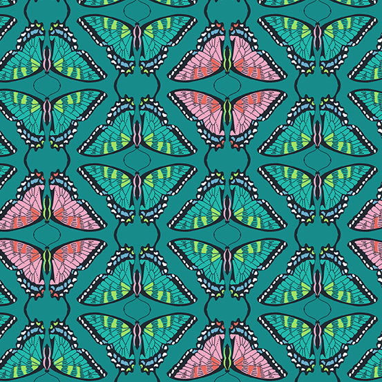Flora & Fauna | Patty Sloniger | Swallowtail - Teal | Andover Fabrics