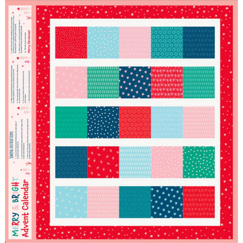 Merry & Bright Advent Panel | Dashwood Studio | Sewing DIY Advent Calendar Panel