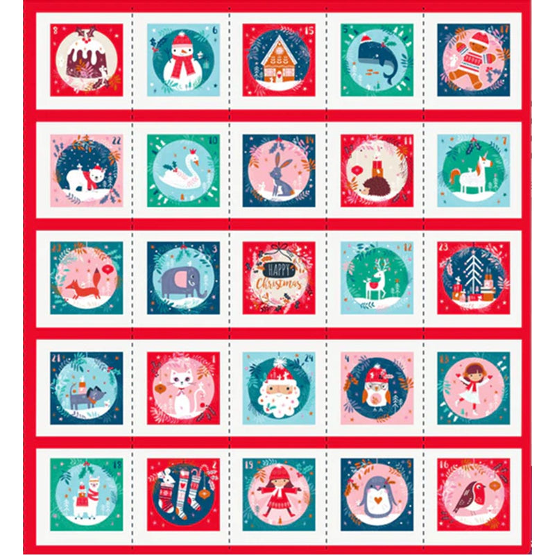 Merry & Bright Advent Panel | Dashwood Studio | Sewing DIY Advent Calendar Panel