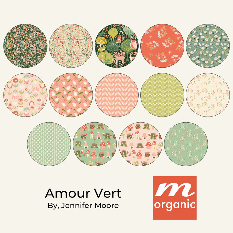 Amour Vert | Fat Quarter Bundle Complete Collection | Jennifer Moore | Monaluna