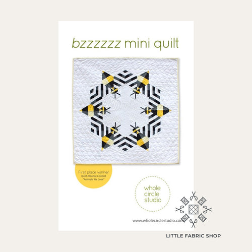 Bzzzzzz Mini Quilt | Quilt Pattern | Whole Circle Studio | Foundation Paper Piecing Mini Quilt Pattern