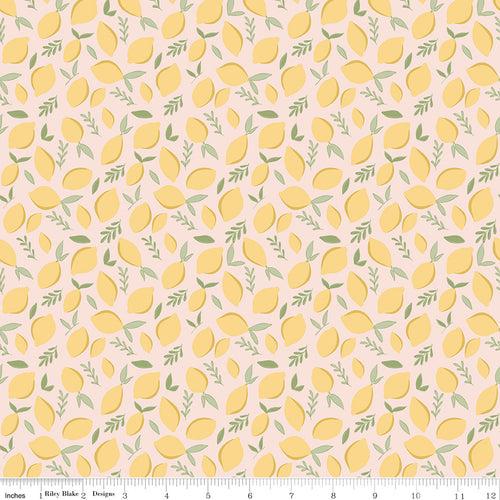 Daybreak | Cotton and Joy |  Lemons - Blush | Riley Blake Designs