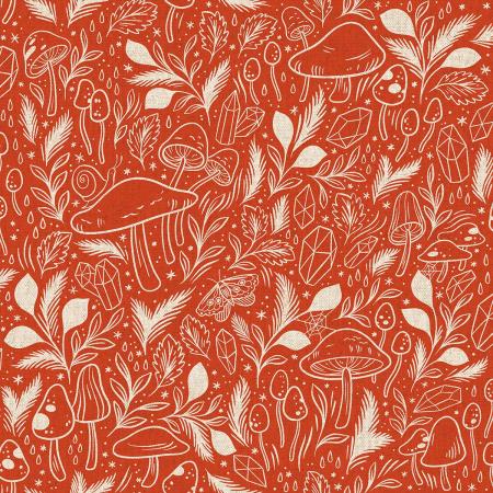 Mystical Mushroom - Jupiter Glow Canvas Fabric | Earth Magic | Cotton + Steel Fabric