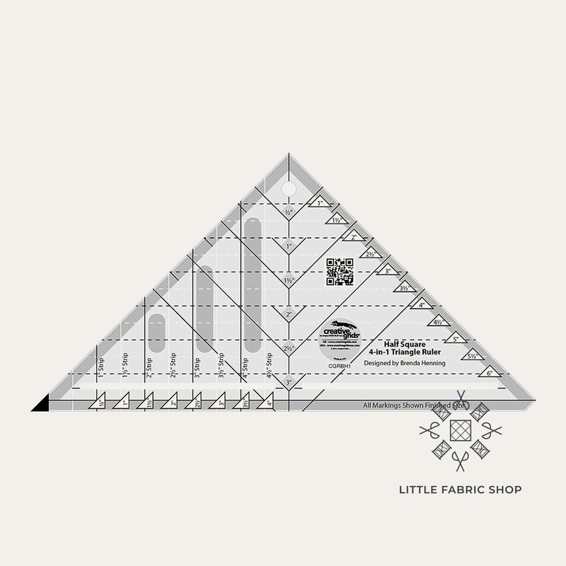 Creative Grids  | Half-Square 4-in-1 Triangle Quilt Ruler