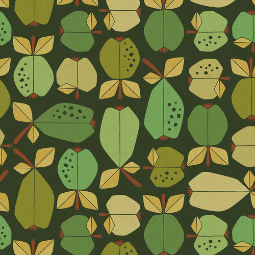 Orchard - Green Canvas Fabric | Under the Apple Tree | Loes van Oosten | Cotton + Steel