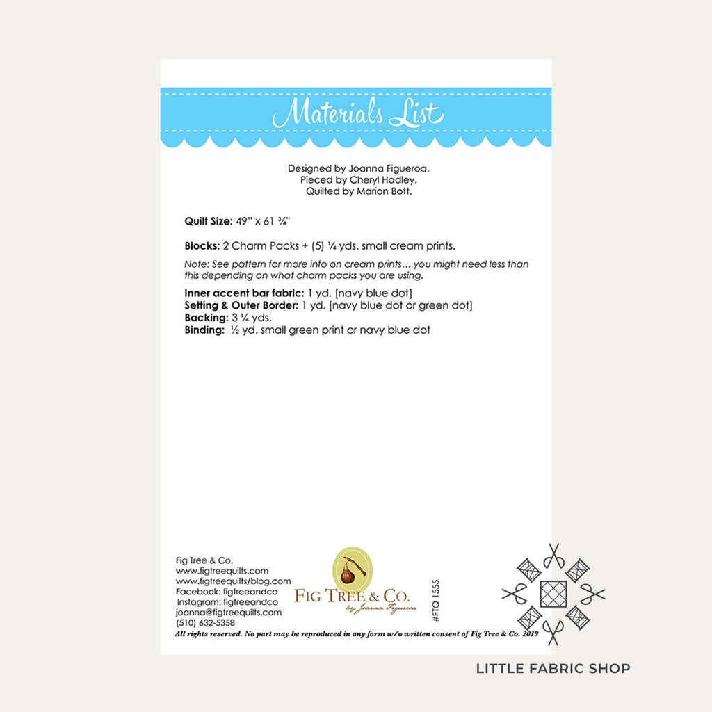 Charm Pack Picnic | Quilt Pattern | Fig Tree & Co.