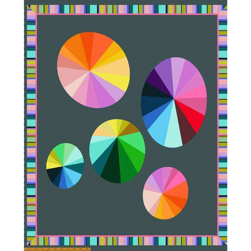 Color Wheel | Panel - Dark Teal | Annabel Wrigley | Windham Fabrics