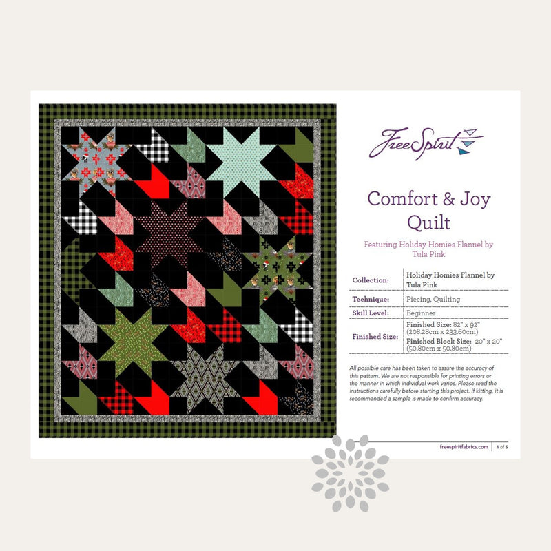 Comfort and Joy Quilt | Free Quilt Pattern | Holiday Homies | Tula Pink