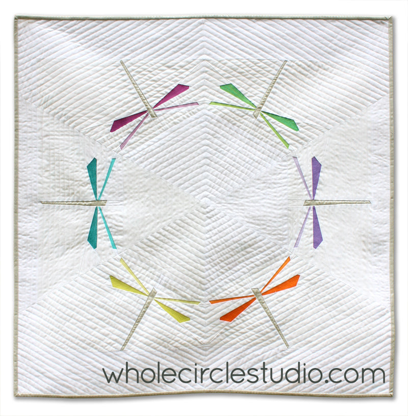 Dragonfly Dance | Quilt Pattern | Whole Circle Studio | Foundation Paper Piecing Mini Quilt Pattern