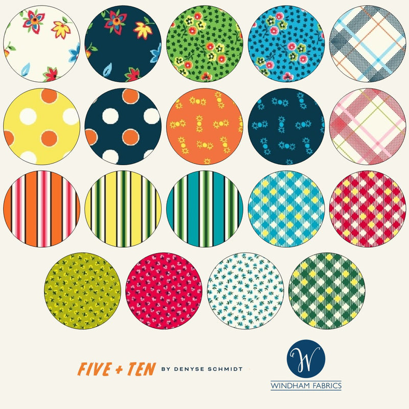PRE-ORDER | Five + Ten Fabric Collection | Fat Quarter Bundle | Windham Fabrics