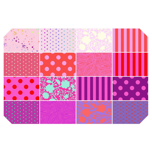 New Tula True Colors - Flamingo | Tula Pink | Fat Quarter Bundle | FreesSpirit Fabrics
