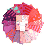 New Tula True Colors - Flamingo | Tula Pink | Fat Quarter Bundle | FreesSpirit Fabrics