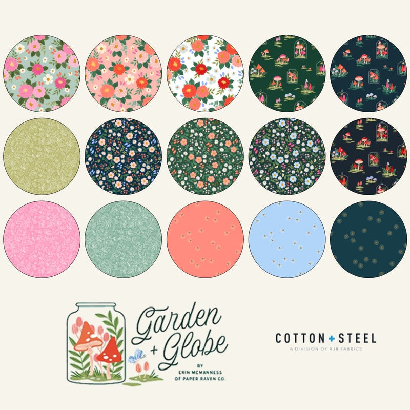 Garden & Globe | Paper Raven Company | Half Yard Bundle Complete Collection | Cotton + Steel Fabrics