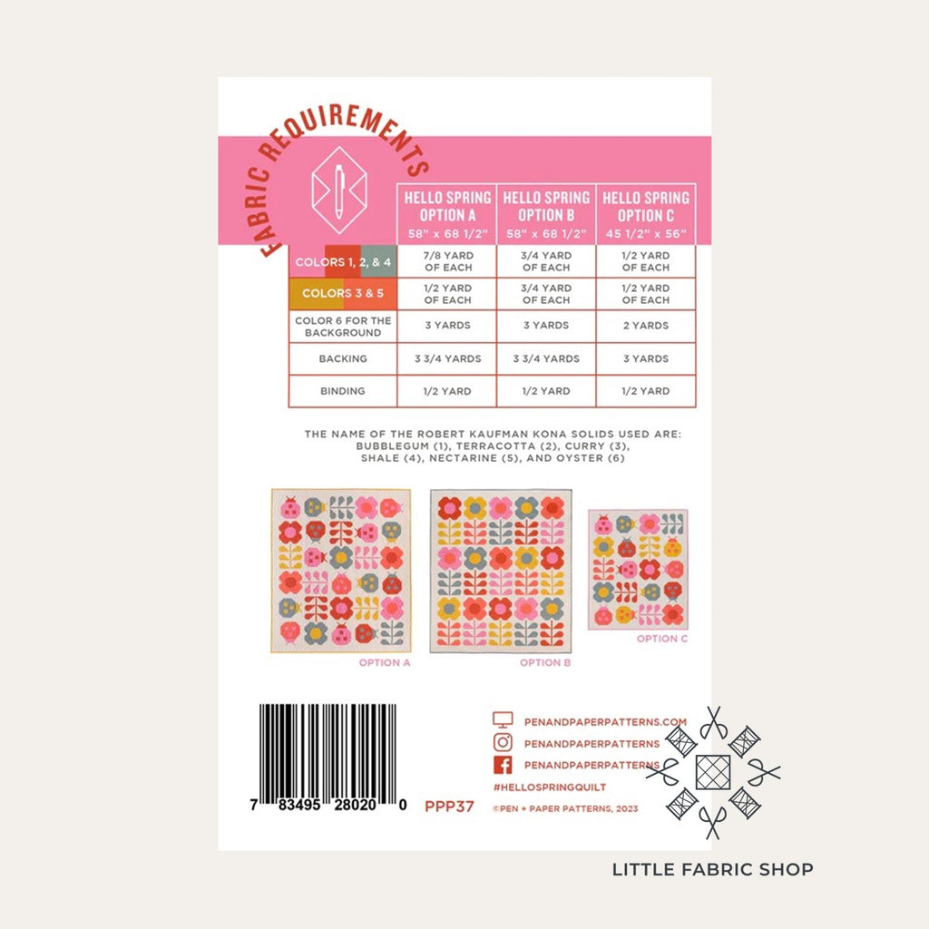 Hello Spring Quilt | Quilt Pattern | Pen + Paper Patterns