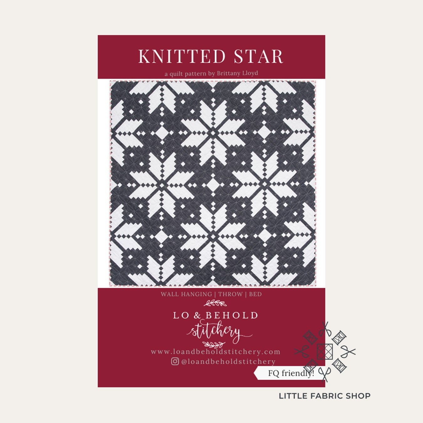 Knitted Star | Quilt Pattern | Lo & Behold Stitchery
