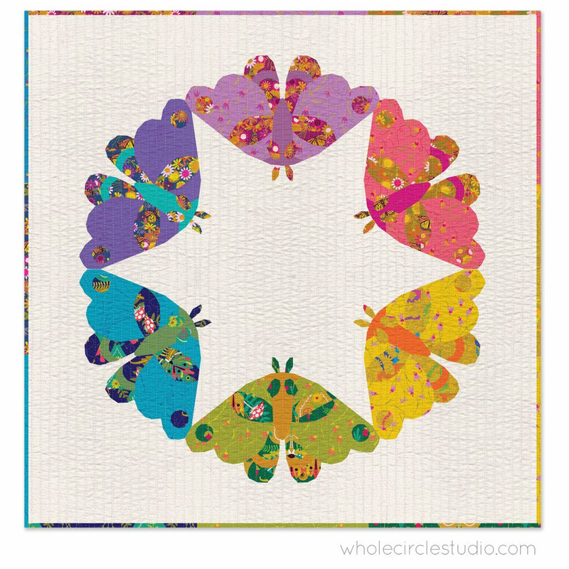 Modern Moths | Quilt Pattern | Whole Circle Studio | Foundation Paper Piecing Mini Quilt Pattern