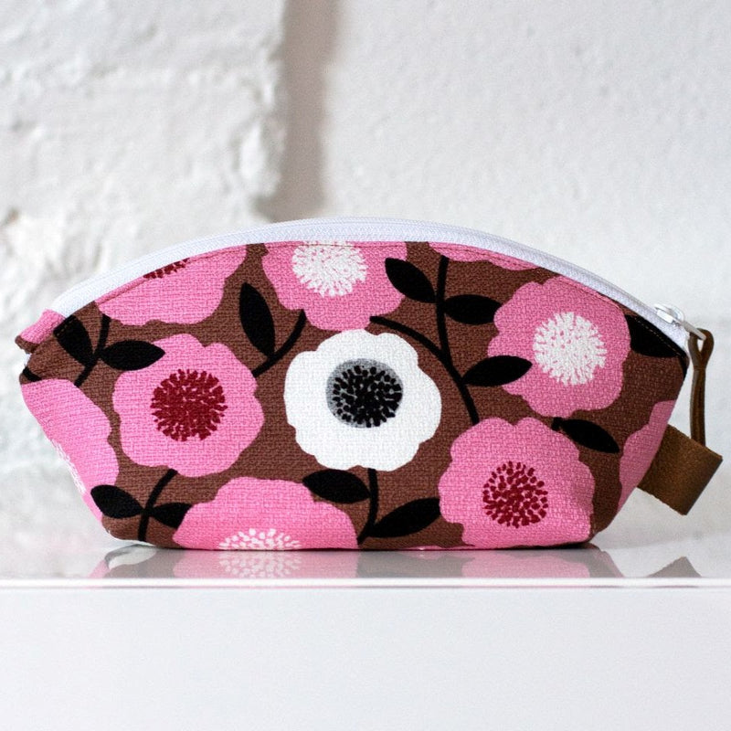 Blooms Pink | Modern Retro | Organic Cotton Barkcloth | Cloud 9 Fabrics | Tina Vey