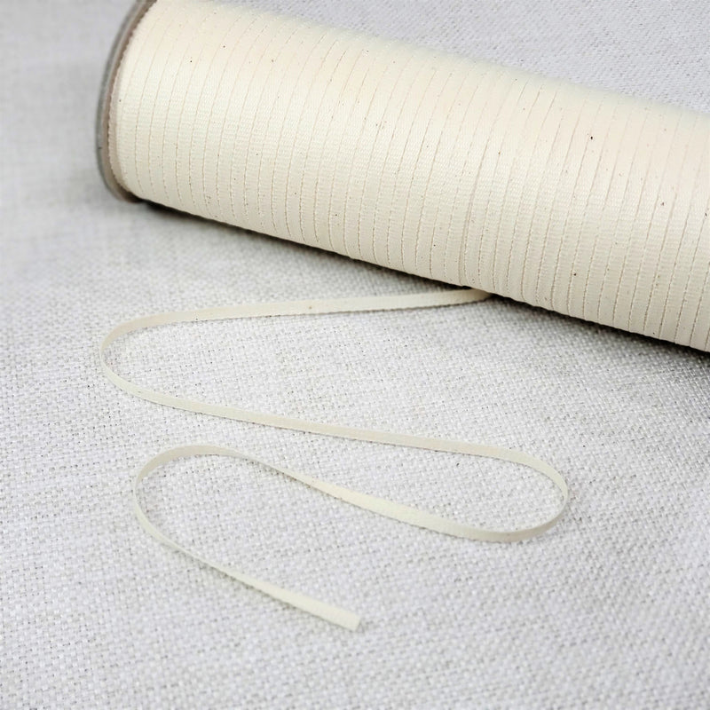 1/8 Inch Plain Weave White Cotton Tape