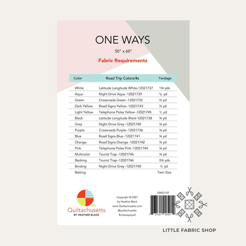 One Ways | Quilt Pattern | Quiltachusetts