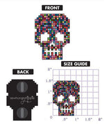 Patchwork Skull Enamel Pin | Sew Hungry Hippie