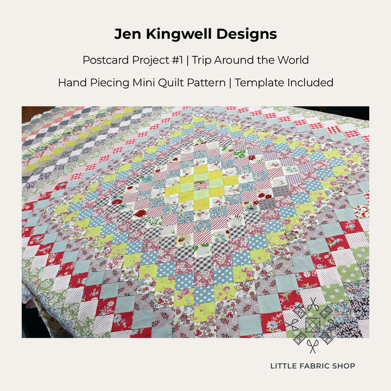 Postcard Project #1 - Trip Around the World | Mini Quilt Pattern | Jen Kingwell Designs