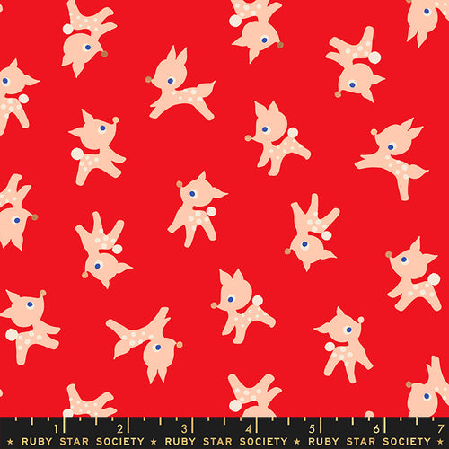 Jolly Darlings | Ruby Star Society | Little Deer - Dark Ruby | Moda Fabrics