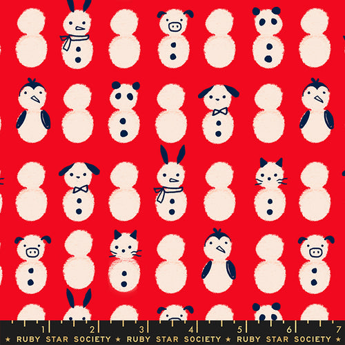 Jolly Darlings | Ruby Star Society | Snow Babies - Dark Ruby | Moda Fabrics