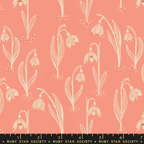 Unruly Nature | Snowdrops Metallic - Melon | Ruby Star Society