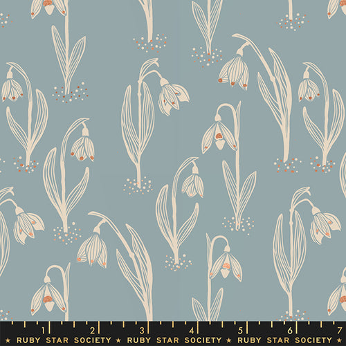 Unruly Nature | Snowdrops Metallic - Sky | Ruby Star Society