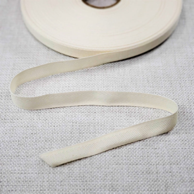 1/2" Cotton Twill Tape | Lightweight | Natural