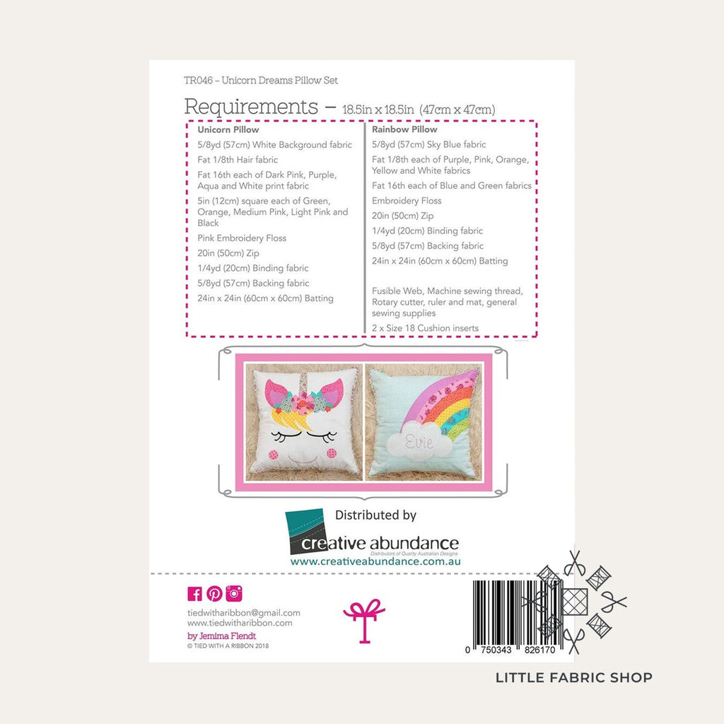 Tied with a Ribbon | Quilt Pillow Pattern | Unicorn Dreams