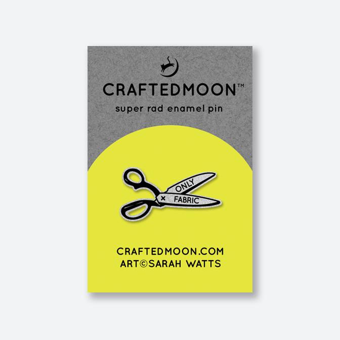 Only Fabric Enamel Pin | by, Sarah Watts of Crafted Moon