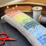 Gradient Pincushion | Little Fabric Shop Pincushion Pattern | eloominate designs