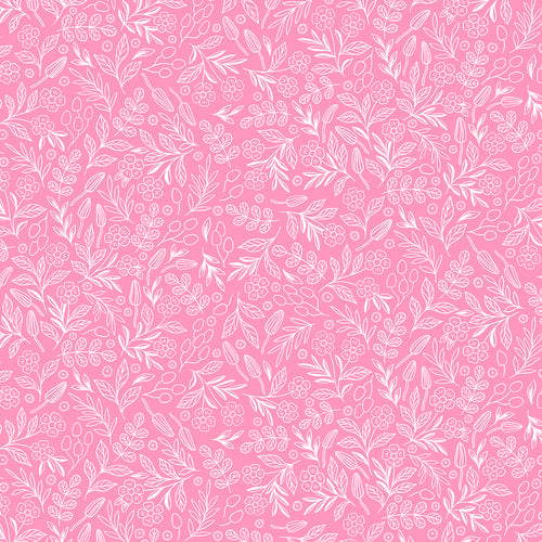 Garden & Globe | Paper Raven Company | Floral Toss - Light Pink | Cotton + Steel Fabric
