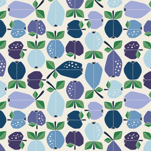Orchard - Azure Fabric | Under the Apple Tree | Loes van Oosten | Cotton + Steel