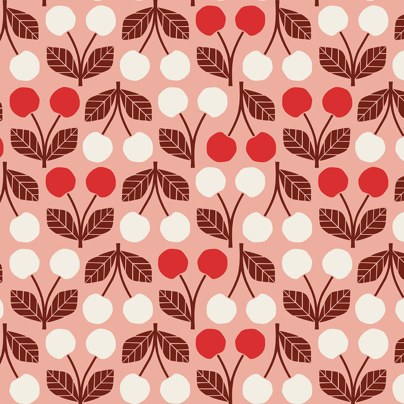 Cherry - Cherry Red Fabric | Under the Apple Tree | Loes van Oosten | Cotton + Steel
