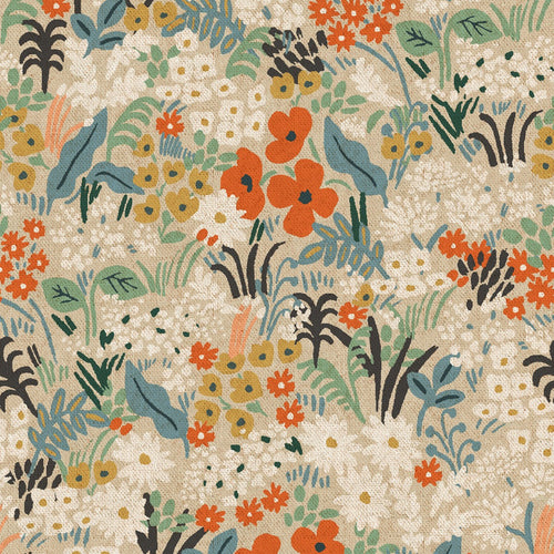 Cotton + Steel Rifle Paper Co. Canvas Amalfi Herb Garden Natural, Fabric by The Yard